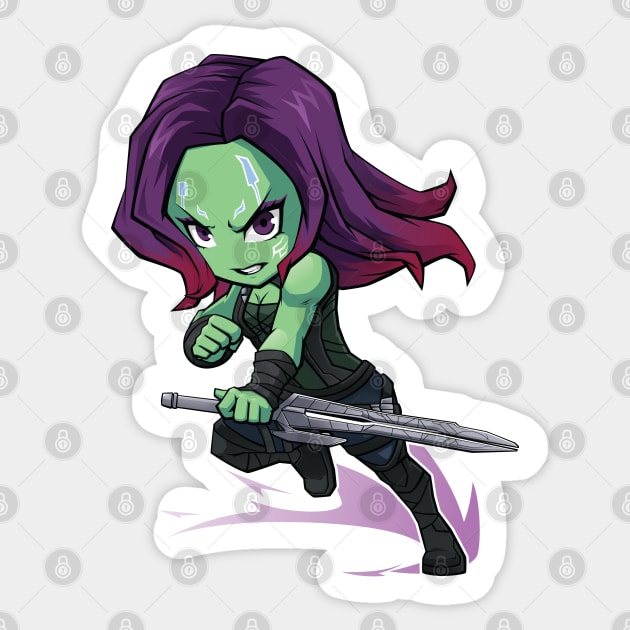 Gamora Chibi Sticker by Xar623